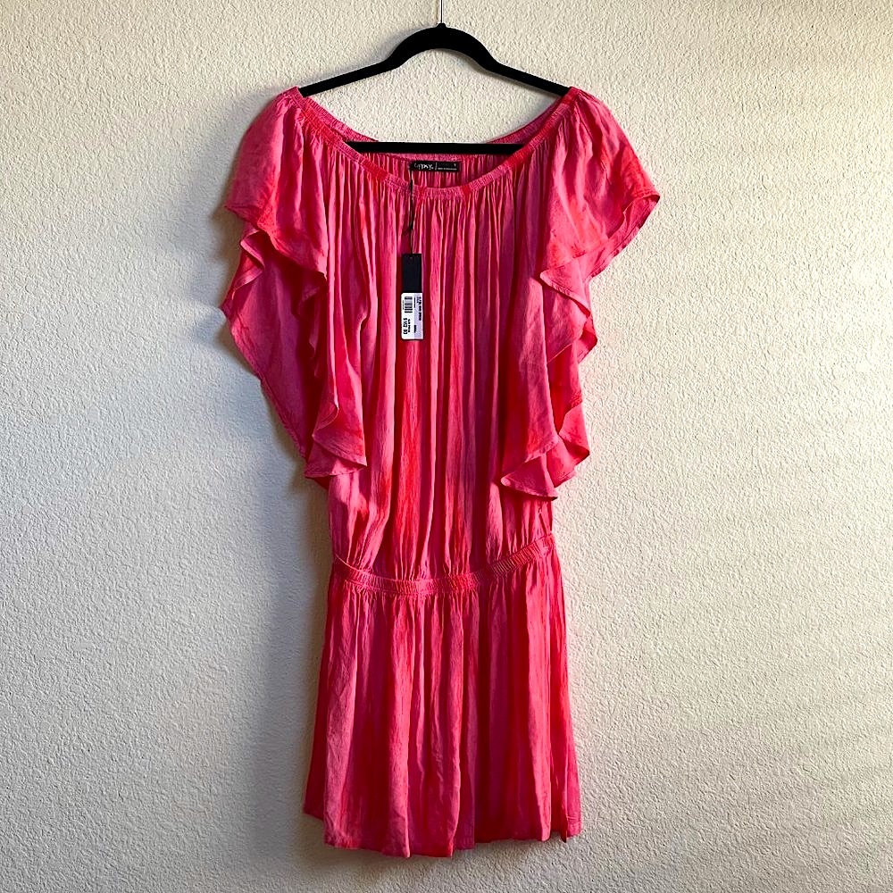 NWT Gypsy05 Coral Tie Dyed Mini Dress